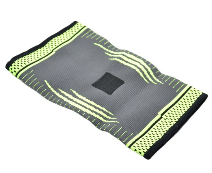 Компресійний наколінник MadMax MFA-284 3D Compressive knee support Dark grey/Neon green M MFA-284_M фото