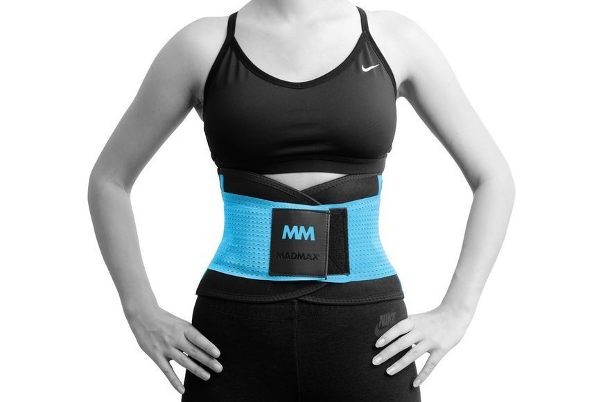 Пояс компресійний MadMax MFA-277 Slimming belt Black/turquoise M MFA-277-TRQ_M фото