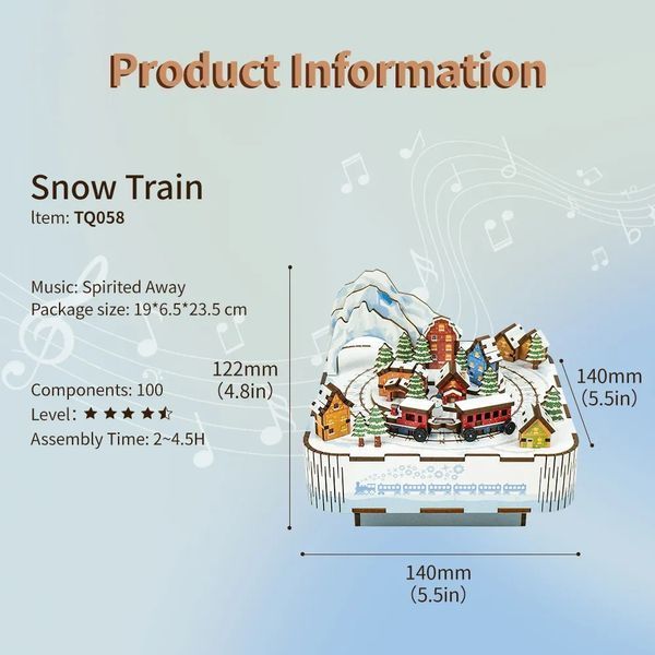 Конструктор 3D міні-будинок Tonecheer Snow Train TQ058 TQ058 фото