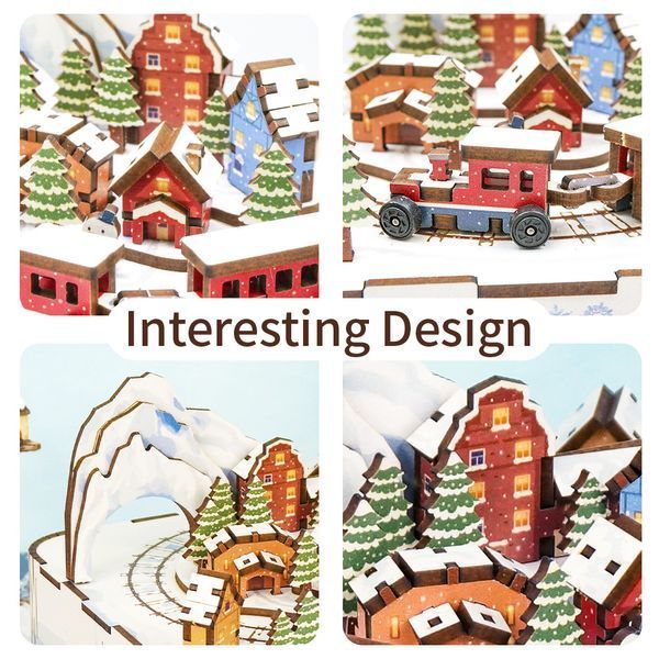 Конструктор 3D міні-будинок Tonecheer Snow Train TQ058 TQ058 фото