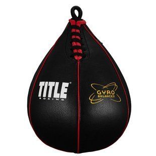 Пневмогруша боксерська TITLE Boxing Gyro Balanced Leather Speed Bag Black / M TESBC M BK фото