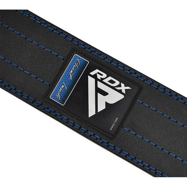 Пояс для пауерліфтингу RDX RD1 шкіряний Blue L WPB-RD1U-L фото