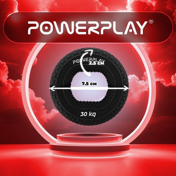 Еспандер кистьовий силіконовий PowerPlay PP-4333 Hand Grip Hard 30 кг. Чорний PP_4333_Black_30kg фото
