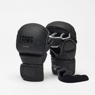 Рукавиці греплінгові для ММА Leone BLACK Edition M (капа в комплекті) GP121_Black_M фото