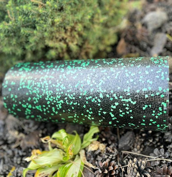 Масажний ролик (роллер) гладкий PowerPlay PP-4348 2 in 1 EPP Foam Roller Чорно/Зелений (33x14см.) PP_4348_Green_(33*14) фото