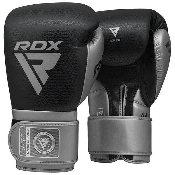 Боксерські рукавиці RDX MARK PRO SPARRING TRI LIRA 2 SILVER-10 унцій (капа в комплекті) BGM-PSTL2S-10OZ фото
