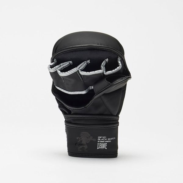 Рукавиці греплінгові для ММА Leone BLACK Edition M (капа в комплекті) GP121_Black_M фото