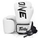 Боксерські рукавиці Fairtex BGV1-ONE (натуральна шкіра) White 14 унцій (бинти в комплекті) BGV1-ONE_14oz_White фото 1