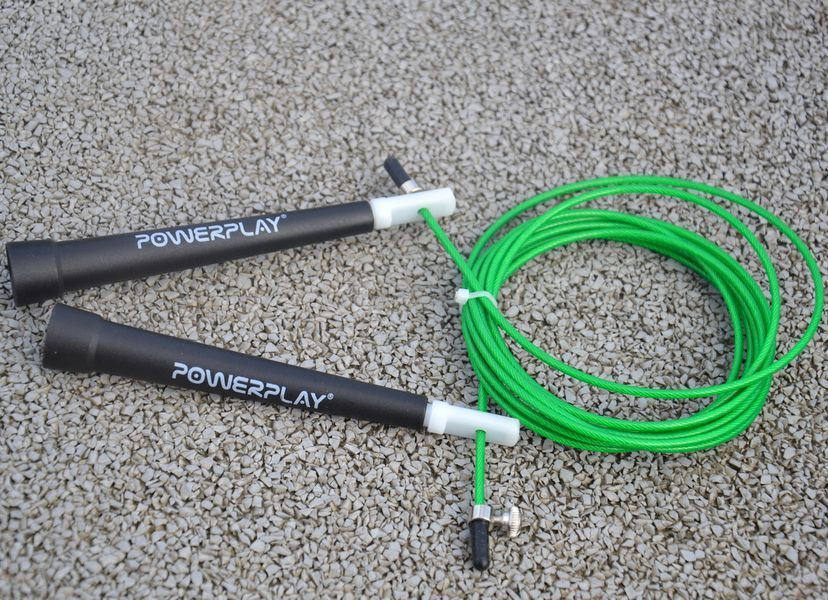 Скакалка швидкісна PowerPlay 4202 Ultra Speed Rope Зелена (2,9m.) PP_4202_Green фото