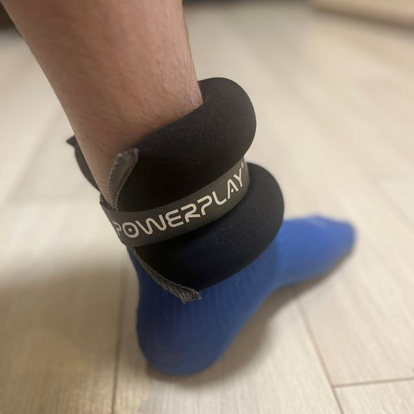 Обважнювачі-манжети для ніг та рук PowerPlay PP-4349 Ankle/Wrist Weights (2шт.*0.5 kg) (пара) Чорні PP_4349_Black_0.5 фото