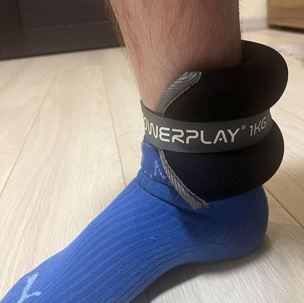 Обважнювачі-манжети для ніг та рук PowerPlay PP-4349 Ankle/Wrist Weights (2шт.*0.5 kg) (пара) Чорні PP_4349_Black_0.5 фото