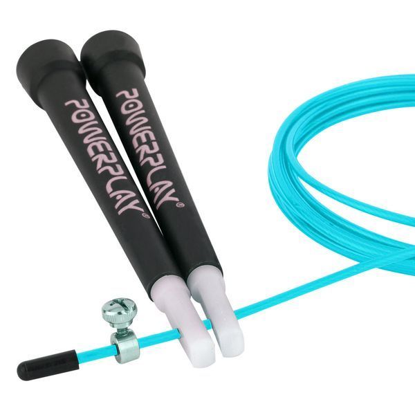 Скакалка швидкісна PowerPlay 4202 Ultra Speed Rope Бірюзова (2,9m.) PP_4202_Cyan фото