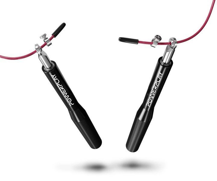 Скакалка швидкісна на підшипниках алюмінієва PowerPlay 4207 Elite Jump Rope Чорна (3m.) PP_4207_Black фото