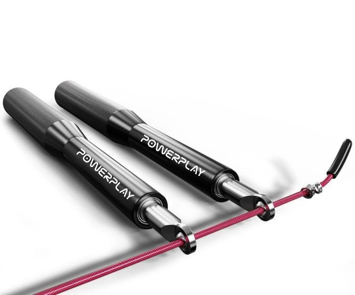 Скакалка швидкісна на підшипниках алюмінієва PowerPlay 4207 Elite Jump Rope Чорна (3m.) PP_4207_Black фото