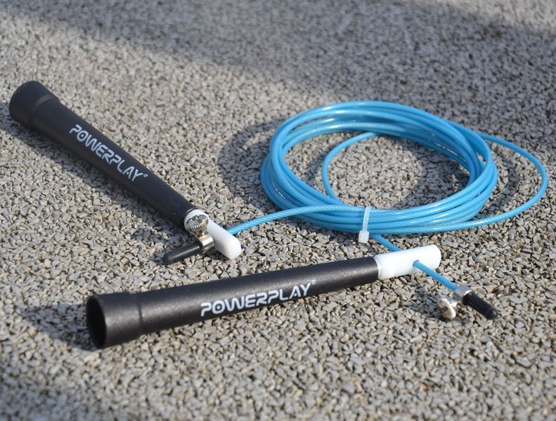 Скакалка швидкісна PowerPlay 4202 Ultra Speed Rope Бірюзова (2,9m.) PP_4202_Cyan фото