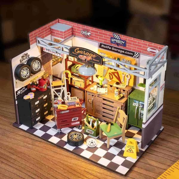 Конструктор 3D міні-будинок Robotime Rolife Garage Workshop DG165 DG165 фото