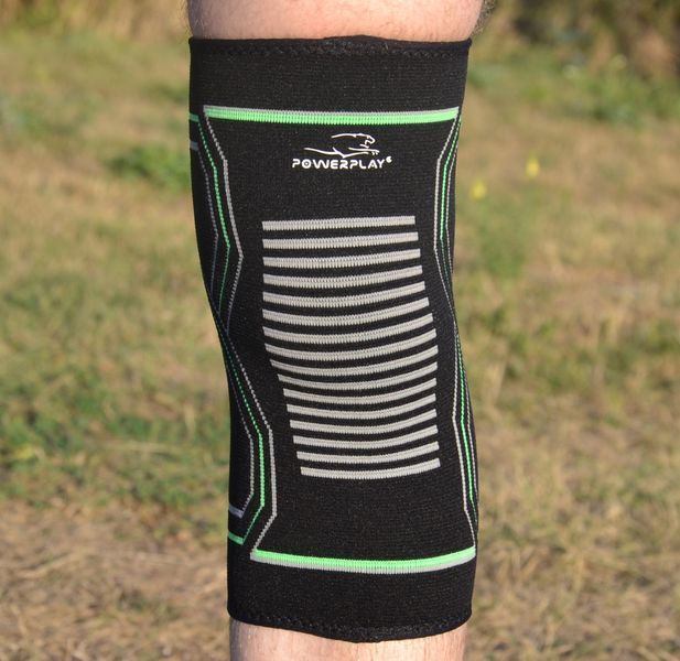 Наколінники PowerPlay 4099 Knee Support Чорно/Зелені S/M (пара) PP_4099_S/M_Bl/Green фото