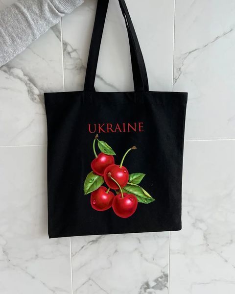 Екошопер чорний Ukraine Вишенька 10311025125 фото