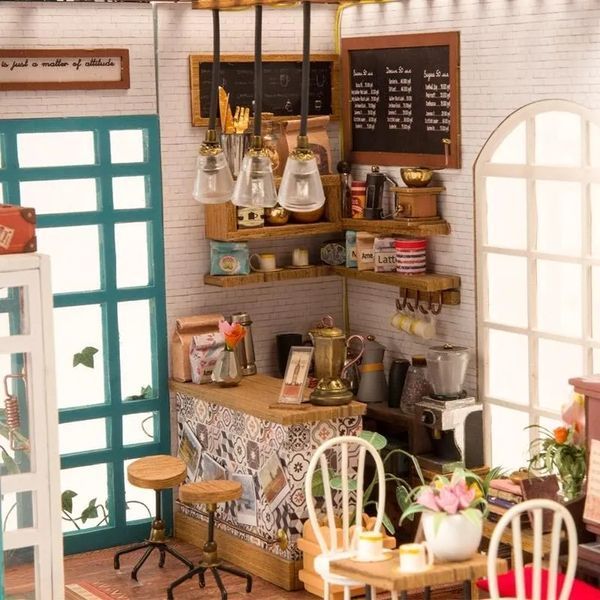 Конструктор 3D міні-будинок Robotime Rolife Simon&rsquo;s Coffee DG109 DG109 фото