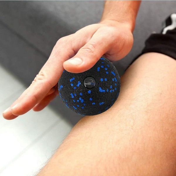 Масажний м'яч PowerPlay PP-4350 Epp Massage Ball (d8) Чорно/Синій PP-4350_Blue_d8 фото