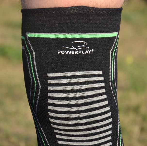 Наколінники PowerPlay 4099 Knee Support Чорно/Зелені L/XL (пара) PP_4099_L/XL_Bl/Green фото