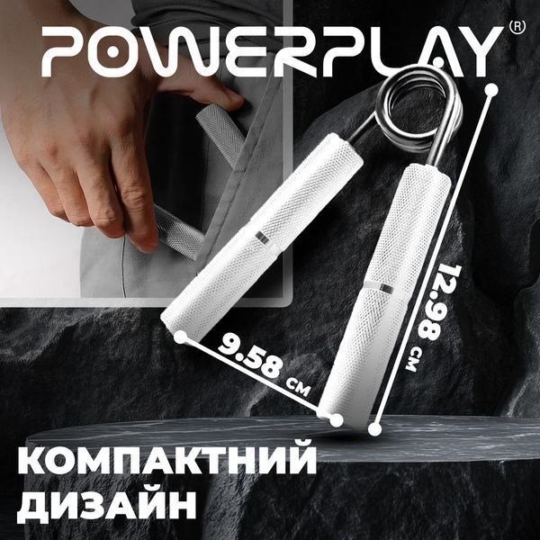 Еспандер-ножиці алюмінієвий PowerPlay 4322 (112 кг) Hand Grip Срібний PP_4322_112kg фото