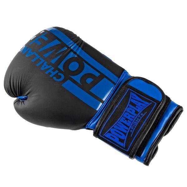 Боксерські рукавиці PowerPlay 3086 Matt Challenger Чорно-Сині 10 унцій PP_3086_10oz_Bl/Navy фото