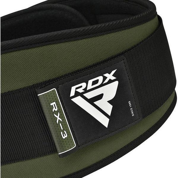 Пояс для важкої атлетики RDX RX3 EVA Curve неопреновий Army Green M WBE-RX3AG-M фото