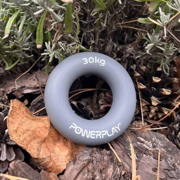 Еспандер кистьовий силіконовий PowerPlay PP-4324 Hand Grip Ring X-Hard 30 кг. Сірий PP_4324_30kg фото