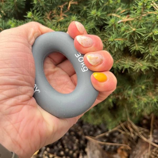 Еспандер кистьовий силіконовий PowerPlay PP-4324 Hand Grip Ring X-Hard 30 кг. Сірий PP_4324_30kg фото