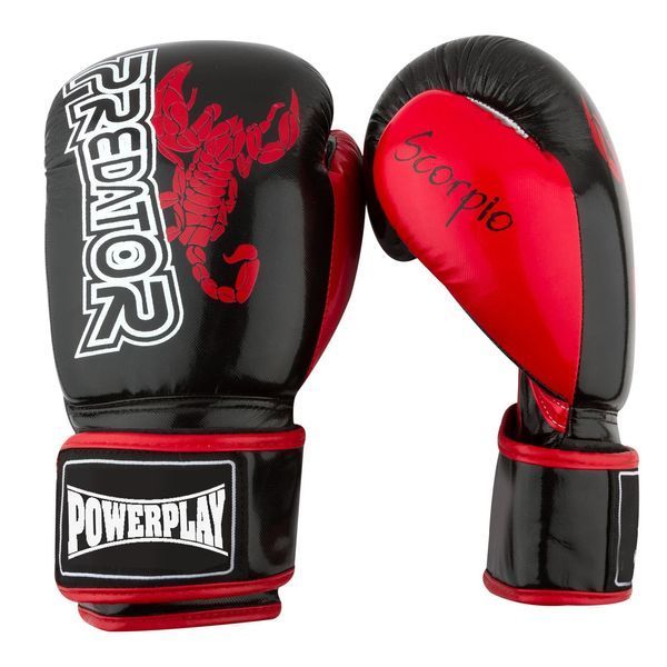 Боксерські рукавиці PowerPlay 3007 Scorpio Чорні карбон 12 унцій PP_3007_12oz_Black фото
