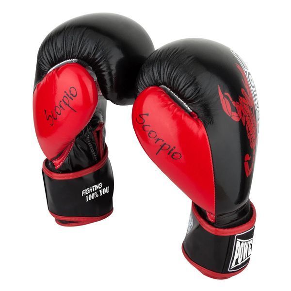 Боксерські рукавиці PowerPlay 3007 Scorpio Чорні карбон 12 унцій PP_3007_12oz_Black фото