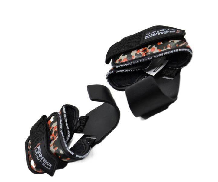 Гаки для тяги на зап'ястя Power System PS-3370 Hooks Camo Black/Red L PS_3370_Black/Red L фото
