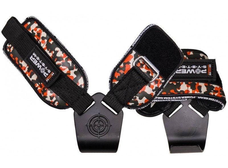 Гаки для тяги на зап'ястя Power System PS-3370 Hooks Camo Black/Red L PS_3370_Black/Red L фото