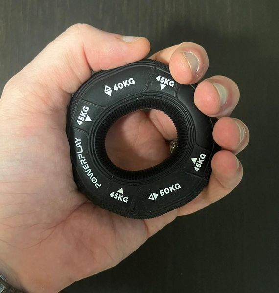 Еспандер кистьовий силіконовий PowerPlay PP-4331 Hand Grip Hard 40-45-50 кг. Чорний PP_4331_Black_(40-45-50) фото