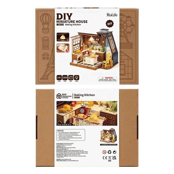 Конструктор 3D міні-будинок Robotime Rolife Baking Kitchen DG172 DG172 фото
