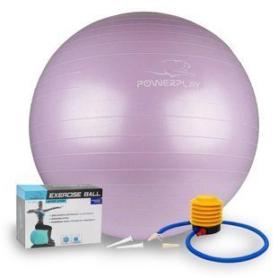 М'яч для фітнесу (фітбол) PowerPlay 4001 &Oslash;65 cm Gymball Ліловий + помпа PP_4001_65_Lilac фото