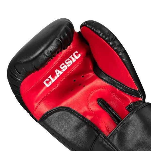 Боксерські рукавиці TITLE Classic Boxing Gloves Black/Red Large CABG L BK/RD фото