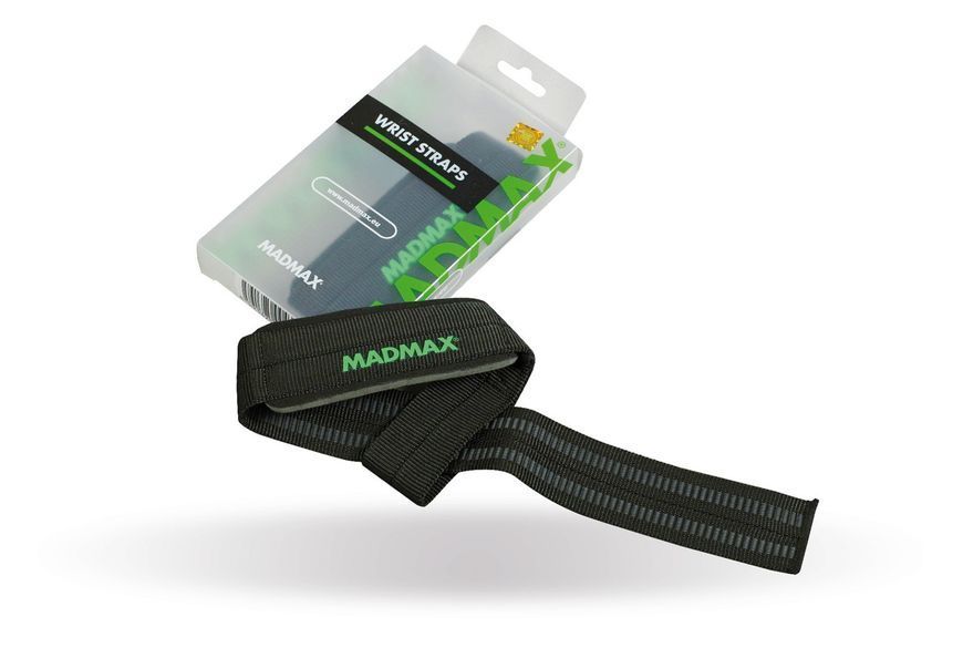 Лямки для тяги MadMax MFA-269 Non slide & slip wrist straps Black MFA-269-U фото