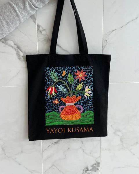 Екошопер чорний YAYOI KUSAMA Квіти 10311025591 фото