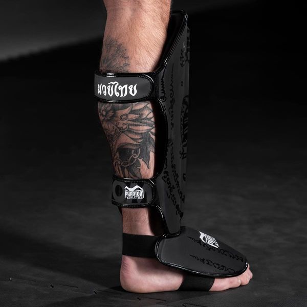 Захист гомілки та стопи Phantom Muay Thai Black L/XL PHSG2498-LXL фото