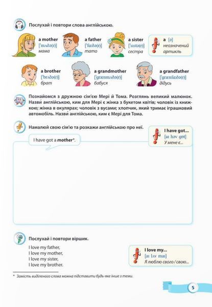 Мої перші англійські слова. Ілюстрований тематичний словник для дітей 4&ndash;7 років 10311025837 фото