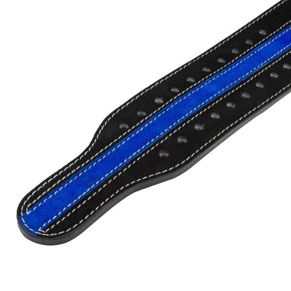 Пояс для пауерліфтингу Power System PS-3800 PowerLifting шкіряний Black/Blue Line M PS-3800_M_Black_Blue фото