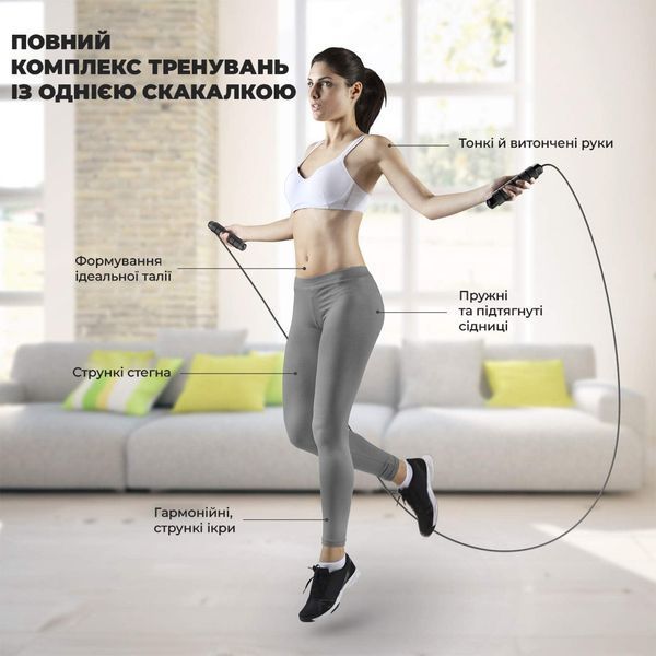 Скакалка швидкісна PowerPlay 4212 X ROPE з обтяжувачами Чорно/Темно синя (120г*2) 3м. PP_4212_Navy фото