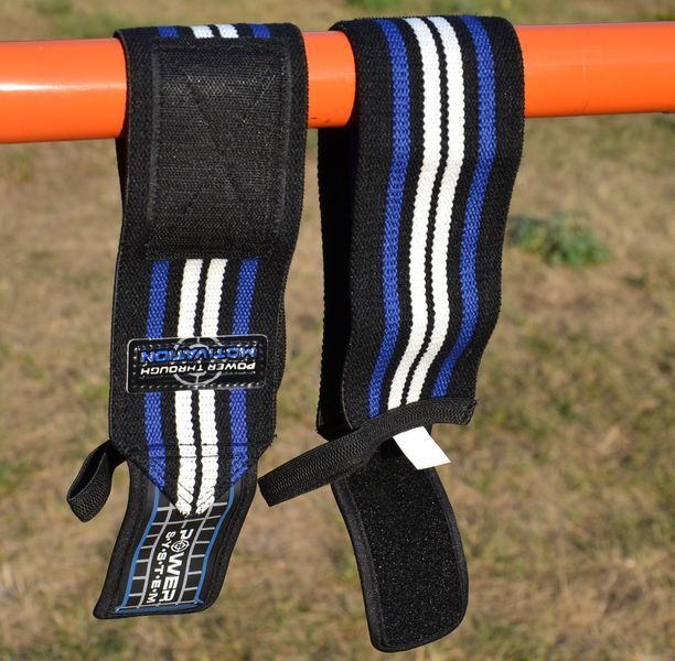 Бинти для зап'ясть (кистьові бинти) Power System PS-3500 Wrist Wraps Blue/Black (пара) PS-3500_Blue-Black фото