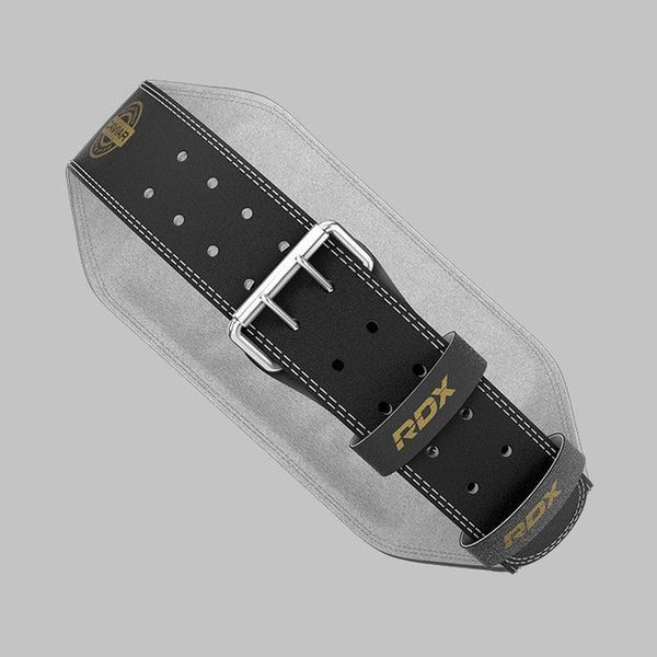 Пояс для важкої атлетики RDX 6 шкіряний Black Gold XL WBS-6RB-XL фото