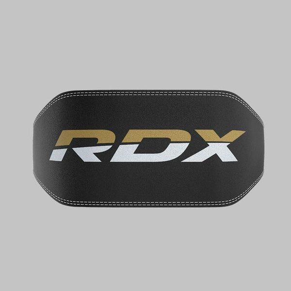 Пояс для важкої атлетики RDX 6 шкіряний Black Gold XL WBS-6RB-XL фото
