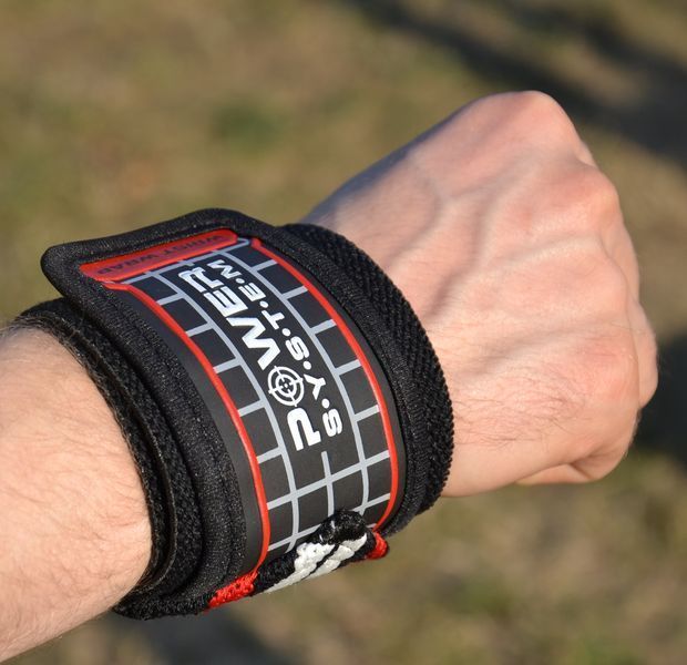 Бинти для зап'ясть (кистьові бинти) Power System PS-3500 Wrist Wraps Red/Black (пара) PS-3500_Red-Black фото