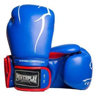 Боксерські рукавиці PowerPlay 3018 Jaguar Сині 14 унцій PP_3018_14oz_Blue фото