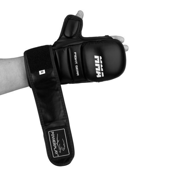 Рукавиці для MMA PowerPlay 3026 Чорні XS PP_3026_XS_Black фото